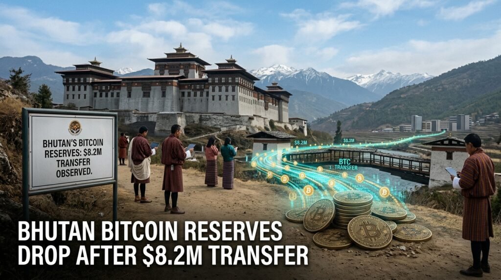 Bhutan Bitcoin Reserves Drop After $8.2M Transfer