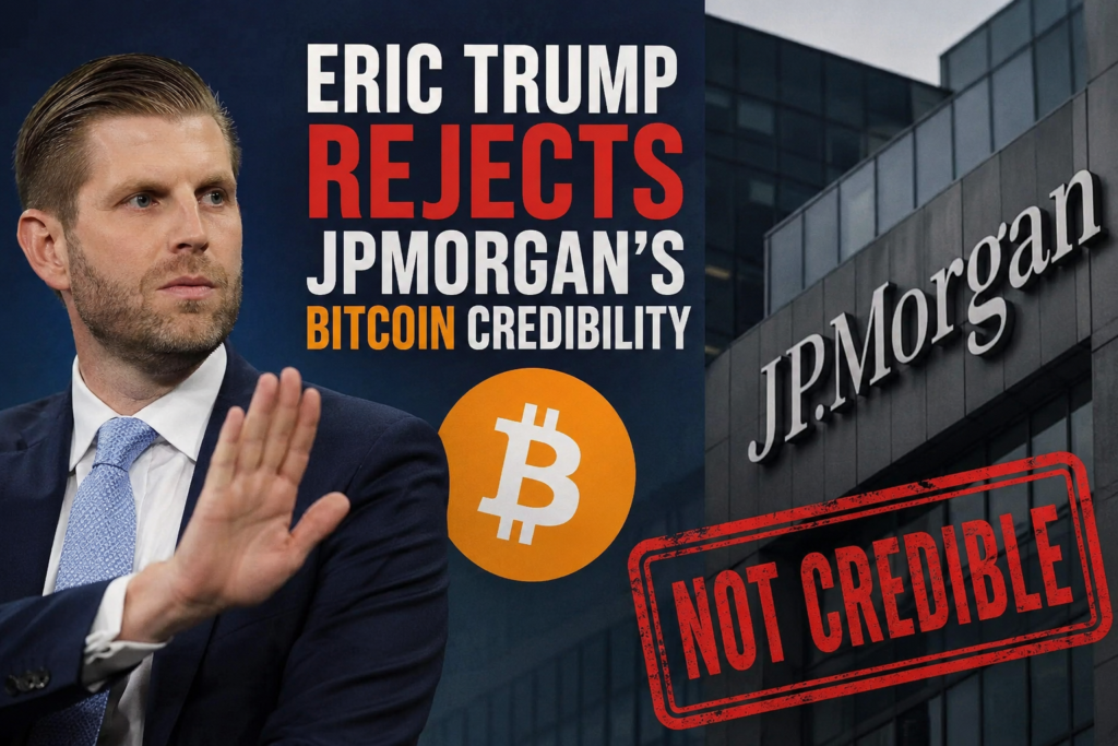 Eric Trump Slams JPMorgan’s Bitcoin Credibility