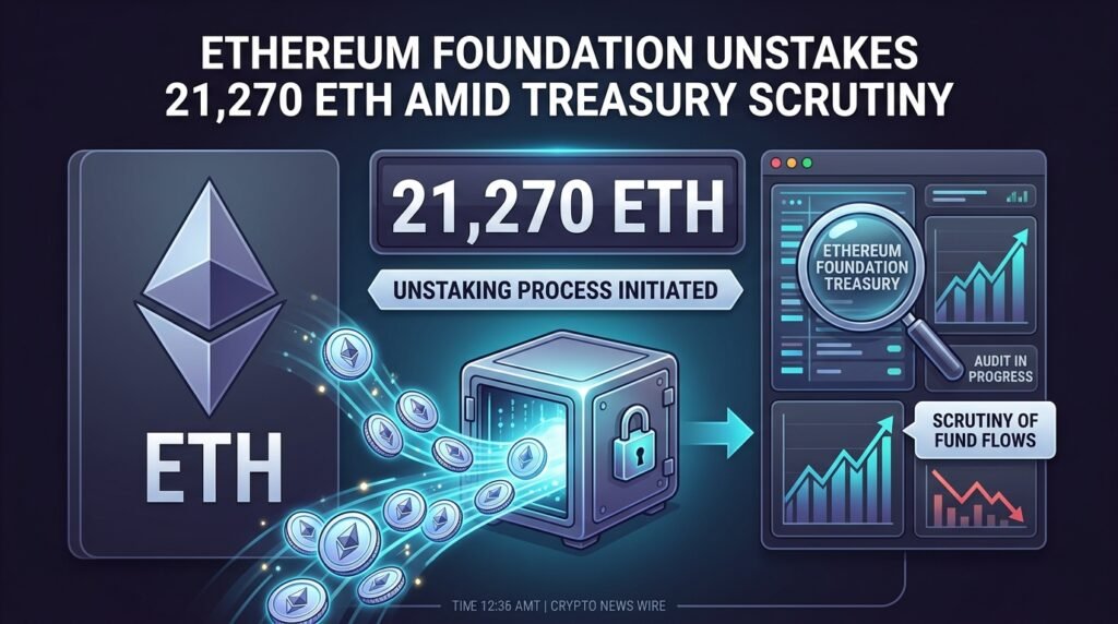 Ethereum Foundation Unstakes 21,270 ETH